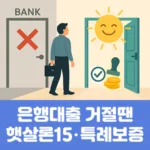 은행대출 거절땐 햇살론15, 특례보증