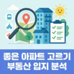 좋은 아파트를 고르기 위한 부동산 입지 분석 요소 11가지